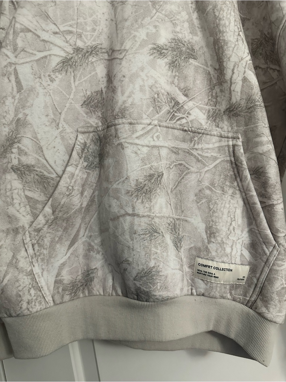 Comfrt Beige Gray camo Printed Hoodie - Picture 3 of 12
